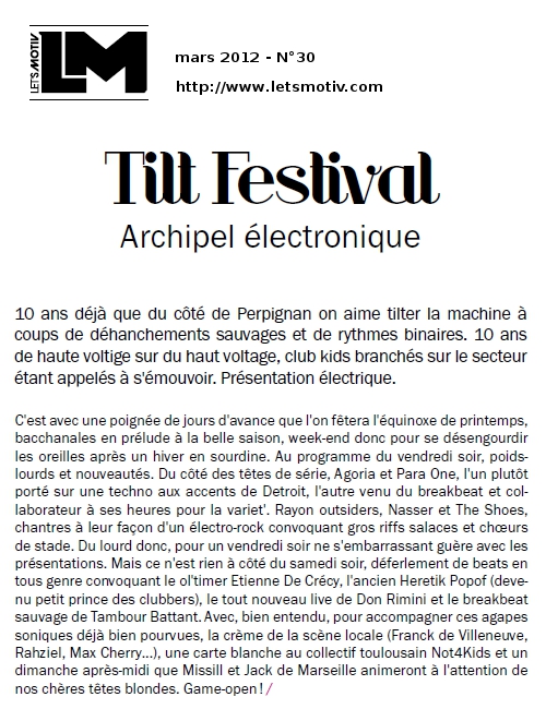 Article LM Tilt 2012
