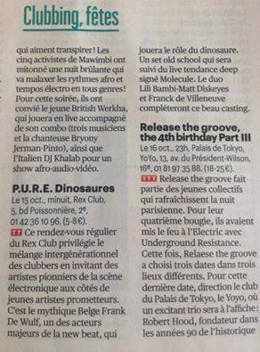 Article Telerama Rex 2015